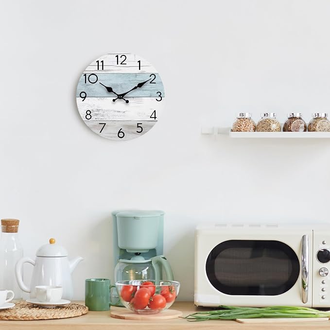 KECYET Wall Clock Silent Non-Ticking Wooden Clocks Battery Operated 18 Inch - Image 5