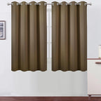 LEMOMO Brown Thermal Blackout Curtains/52 x 54 Inch/Set of 2 Panels Room by Lemomo