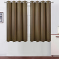 LEMOMO Blackout Curtains 66 x 54 Inch Long Brown Curtains Set of 2 Panels Room by Lemomo