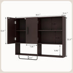 Medicine Cabinet, Wooden Bathroom Wall Cabinet - Image 2