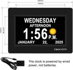TROCOTN Dementia Clocks, Large Display Calendar Alarm Clock - Image 2