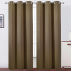 LEMOMO Brown Thermal Blackout Curtains/42 x 95 Inch/Set of 2 Panels Room by Lemomo