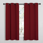NICETOWN Burgundy Red Blackout Curtains 48 inches Length by NICETOWN
