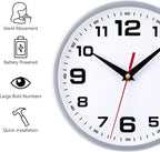 Wall Clock Silent Non-Ticking 8 Inch Modern Clocks Battery Operated Small - Image 2