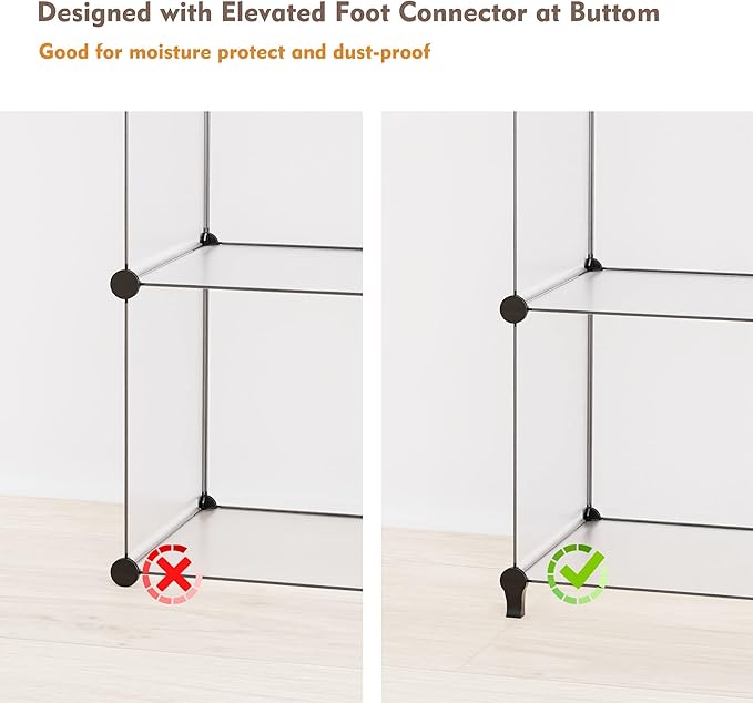 HOMIDEC Closet Organizers and Storage, 9 Cube Storage Organizer, Portable - Image 5
