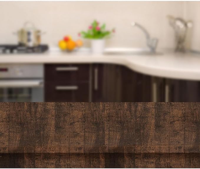 Orgrimmar 236" x 17.8" Dark Brown Wood Peel and Stick Wallpaper Self-Adhesive - Image 6