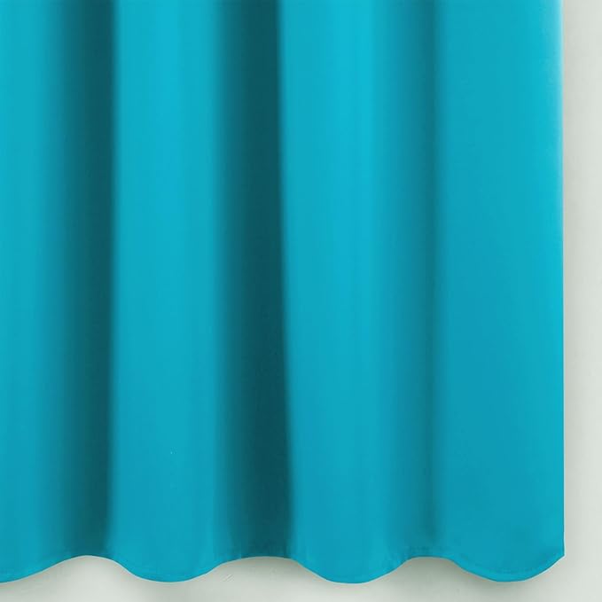 LEMOMO Blackout Curtains 66 x 72 Inch Long Teal Curtains Set of 2 Panels Room - Image 8