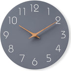 Mosewa Wall Clock 12 Inch Gray Silent Non Ticking Battery Operated Modern by MOSEWAWALLCLOCK
