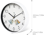 NUOVO 8 Inch Round Wall Clock Silent & Non-Ticking Retro Wall Clock Operated - Image 6
