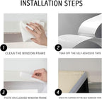 AJAZZ 100% Black Out Curtains Adhesive Blackout Temporary Curtain Rod No - Image 4