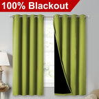 NICETOWN 100% Blackout Curtains 45 inches Long, Fresh Green, 1 Pair, 52 inches - Image 2