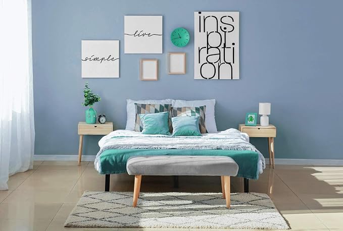 Safiyya Blue Peel and Stick Wallpaper 984.2"x17.7" Grey Blue Contact Paper - Image 2