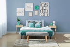 Safiyya 393"x17.7" Blue Wallpaper Grey Blue Peel and Stick Wallpaper Contact - Image 3