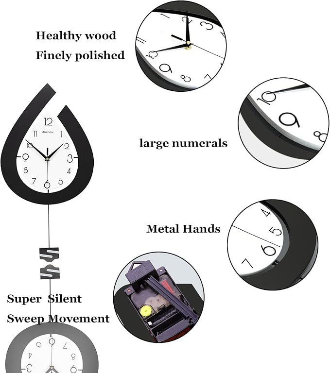 Large Decorative Wall Clock for Living Room Decor Big Pendulum Modern Wall - Image 5