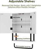 RUSTOWN Fluted Bathroom Wall Cabinet - Image 6