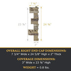 AZ Faux High-Density Polyurethane Faux Stone Interlocking Right Endcap - Image 3