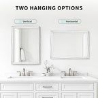 White Wood Effect Framed Wall Mirror, 16x20 Rectangle Mirror, Anti-desilvering - Image 7