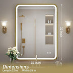 24x32 Inch LED Bathroom Mirror - Image 7
