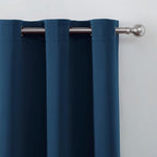 LEMOMO Blackout Curtains 66 x 54 Inch Long Navy Blue Curtains Set of 2 Panels - Image 6