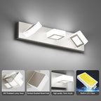 Ralbay Brushed Nickel Bathroom Vanity Lights Metal Acrylic LED Modern Bathroom - Image 5