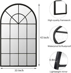 Arch Wall Mirror Mounted Decorative, Arched Window Pane Mirror - Image 7