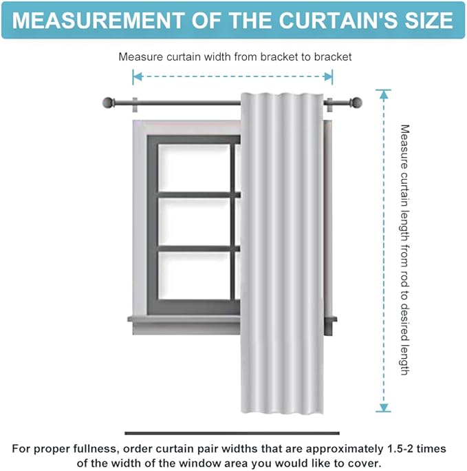 RYB HOME Living Room Window Curtains, Back Tab 2 Hanging Top, Thermal Insulated - Image 7