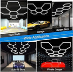 5-Hexagon LED Garage Light, 240W 24800LM Honeycomb Ceiling Light - Image 5
