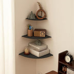 Corner Shelf Wall Mount, Floating Corner Shelves, Corner withs Wire Hole - Image 2
