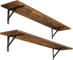 DINZI LVJ Long Wall Shelves, 39.4Inch Wall Mounted Shelves Set of 2, by DINZILVJ