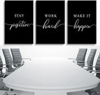 Work Hard Painting, Framed Canvas Wall Art Positive Quote, Office Wall Art - Image 4