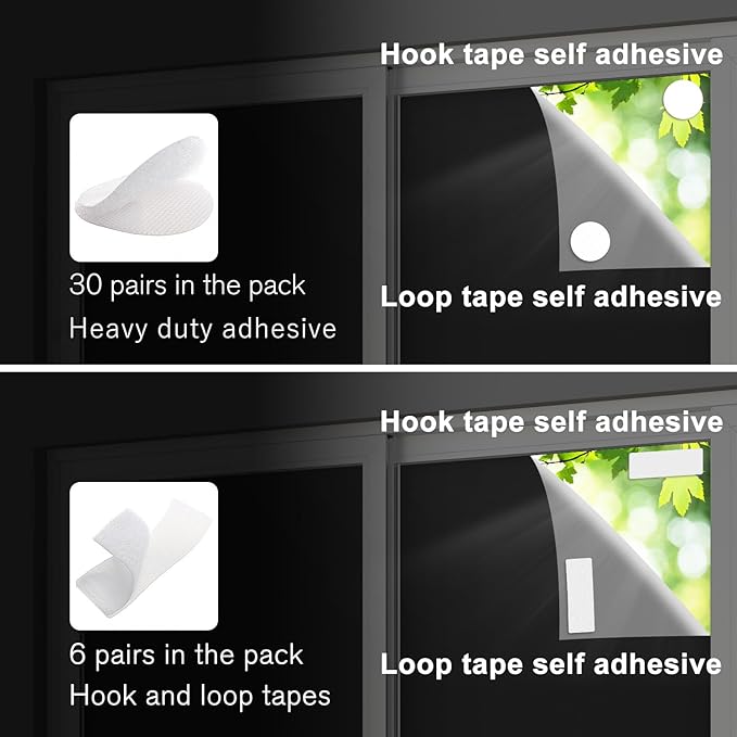 RUseeN Portable Blackout Shades Travel Window Blackout Curtains, 100% Blackout - Image 6
