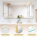 Koonmi 76"x34" Floor Mirror Full Length, Bedroom Floor Body Mirror - Image 4
