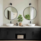 Sunniry Black Round Mirror 24 inch, 2 Pack Black Circle Mirror, Round Bathroom - Image 8