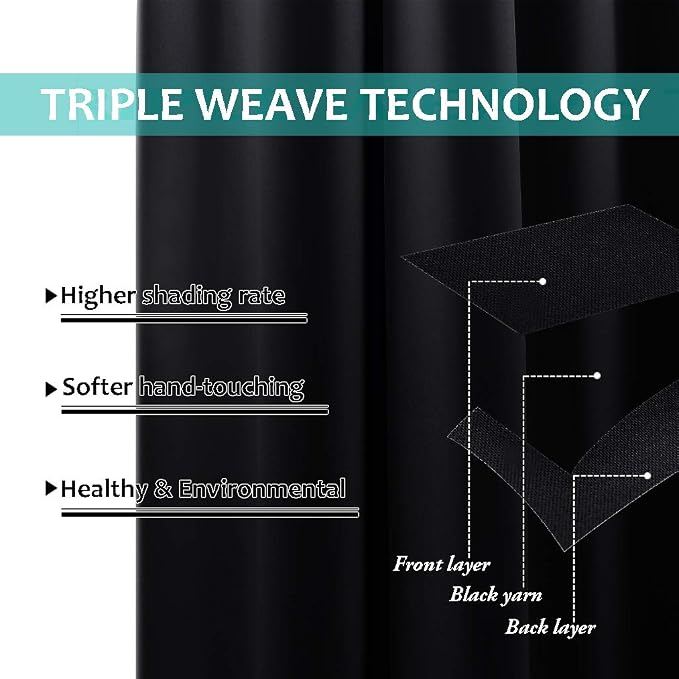 NICETOWN High-End Thermal Curtains, Full Blackout Curtains 90 Inches Long - Image 6