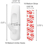 Sinfuo Utility Wall Hooks for Hanging Medium 16 Hooks, Damage Free Hanging Wall - Image 2