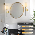 Battery Operated Wall Sconce Set of Two, Wireless Rechargeable Wall Light - Image 3