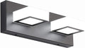 Ralbay 2 Lights Black Modern Bathroom Vanity Light Acrylic LED Modern Black by RalbayLighting