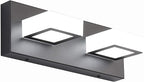 Ralbay 2 Lights Black Modern Bathroom Vanity Light Acrylic LED Modern Black by RalbayLighting