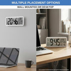 Atomic Digital Wall Clock Battery Operated Large Display | Automatic Time - Image 5