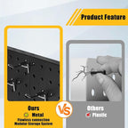 PBHEPJ 8 Pcs Metal Pegboard Panels, Heavy Duty Peg Boards - Image 7