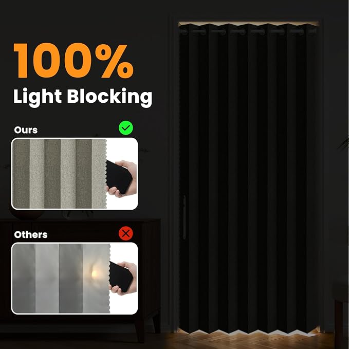 AJAZZ Blackout Accordion Door Curtain - Image 3