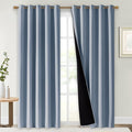 NICETOWN 100% Blackout Window Curtain Panels, Vintage Blue, 2 Pieces, Cold and by NICETOWN