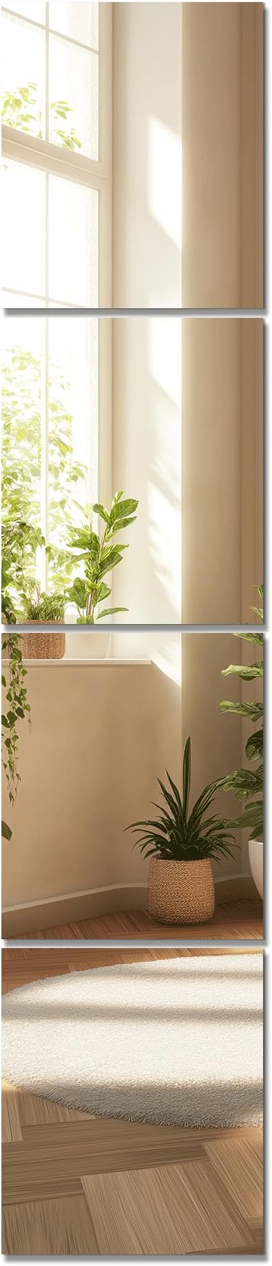 TRAHOME Home Gym Mirror Tiles for Wall, Living Room, Over The Door by TRAHOME