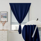 Thermal Blackout Curtains with Self-Adhesive Tape, No Rod No Drill Easy Install - Image 5