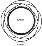 3 Set 9.5 Inch Black Circle Mirrors Wall Decor Iron Frame Wire Mirror Metal - Image 7