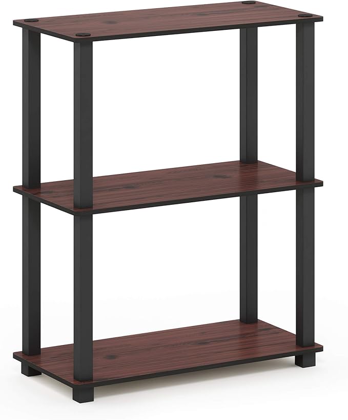 Furinno TURN-S-TUBE Storage Shelves, 3-Tier Book Shelf, Corner Shelf, Toolless - Image 6
