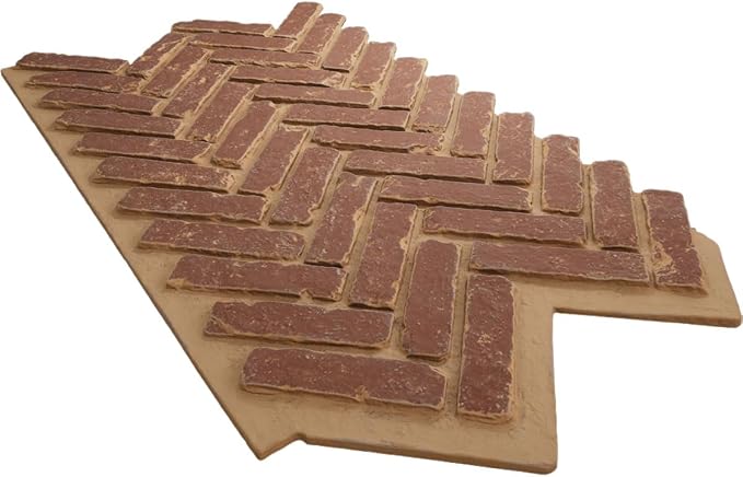 EverStone Herringbone Faux Brick Panel, 46 1/2"W x 25 1/4"H x 1"D, Cabernet - Image 6