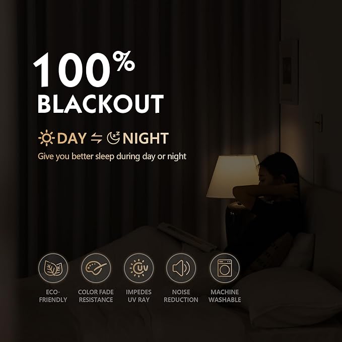 FMFUNCTEX 100% Blackout Curtains - Image 3