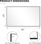 KOCUUY Bathroom Mirror, 24x40 Inch Black Mirror - Image 8
