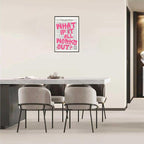Drimiler Retro Newspaper Pink Font Poster What If It All Works Out Canvas Wall - Image 6